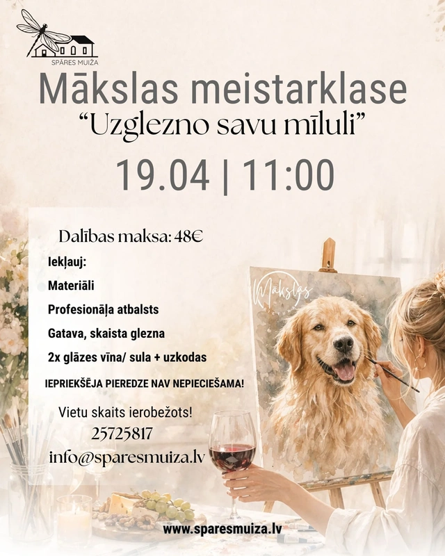 Mākslas meistarklase "Uzglezno savu mīluli"