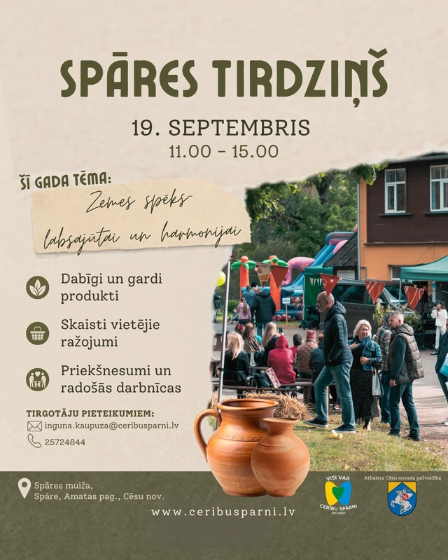 Spāres tirdziņš "Zemes spēks labsajūtai un harmonijai"